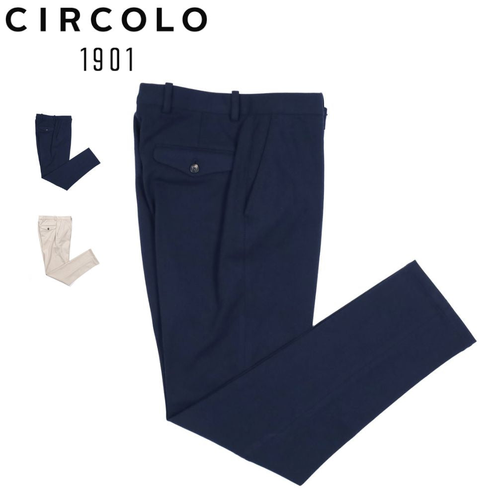 CIRCOLO 1909 チルコロ ホップサック ジャージー スラックス パンツ セットアップ対応 ピケ CN3804 【国内正規品】